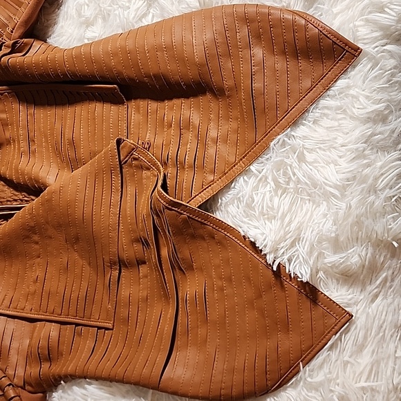 MARCIANO LOS ANGELES Women's Brown Jacket Used Once 100% Lamb - Picture 11 of 16